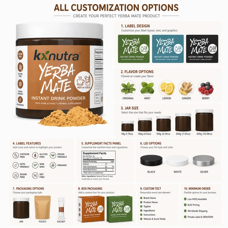 Organic Yerba Mate Powder Organic Yerba Mate Powder