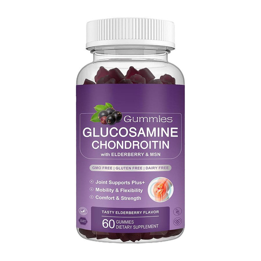 Glucosamine chondroitin gummies עם תמיכה משותפת מתקדמת של MSM MSM לאורח חיים פעיל
