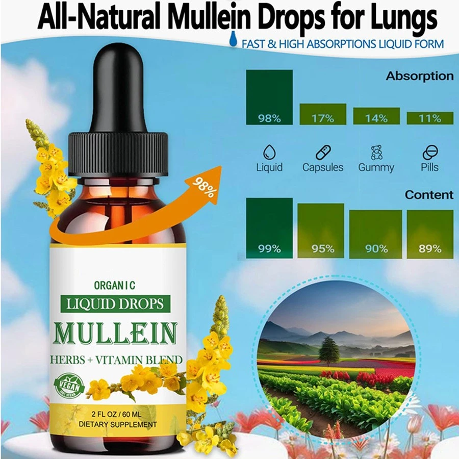 Mullein Drops For Lungs: All-Natural Liquid Support For Respiratory Wellness​ factory