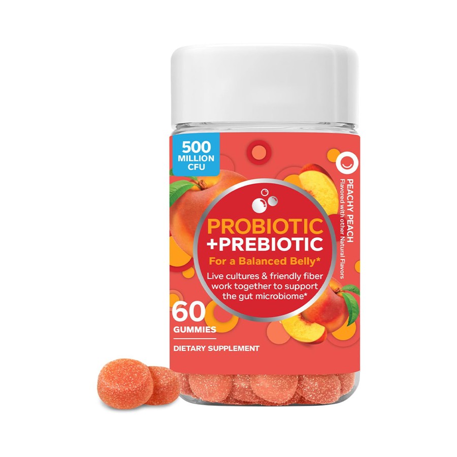 Peachy Peach Probiotic Gummies Prebiotic Gummies